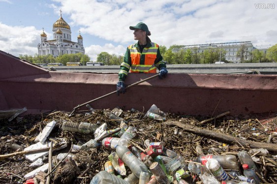 Москва река и 50 тонн мусора