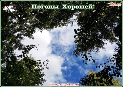 Погоды тебе пожелаю хорошей!